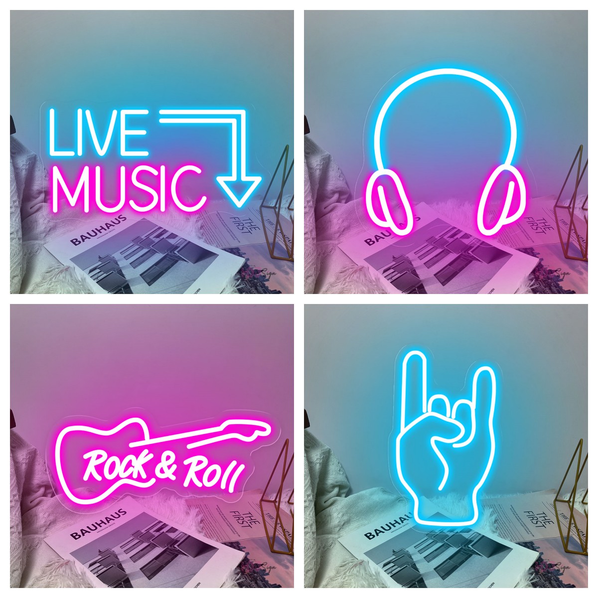 Musical Instrument Sign - Muzyka na żywo Neon LED znaki