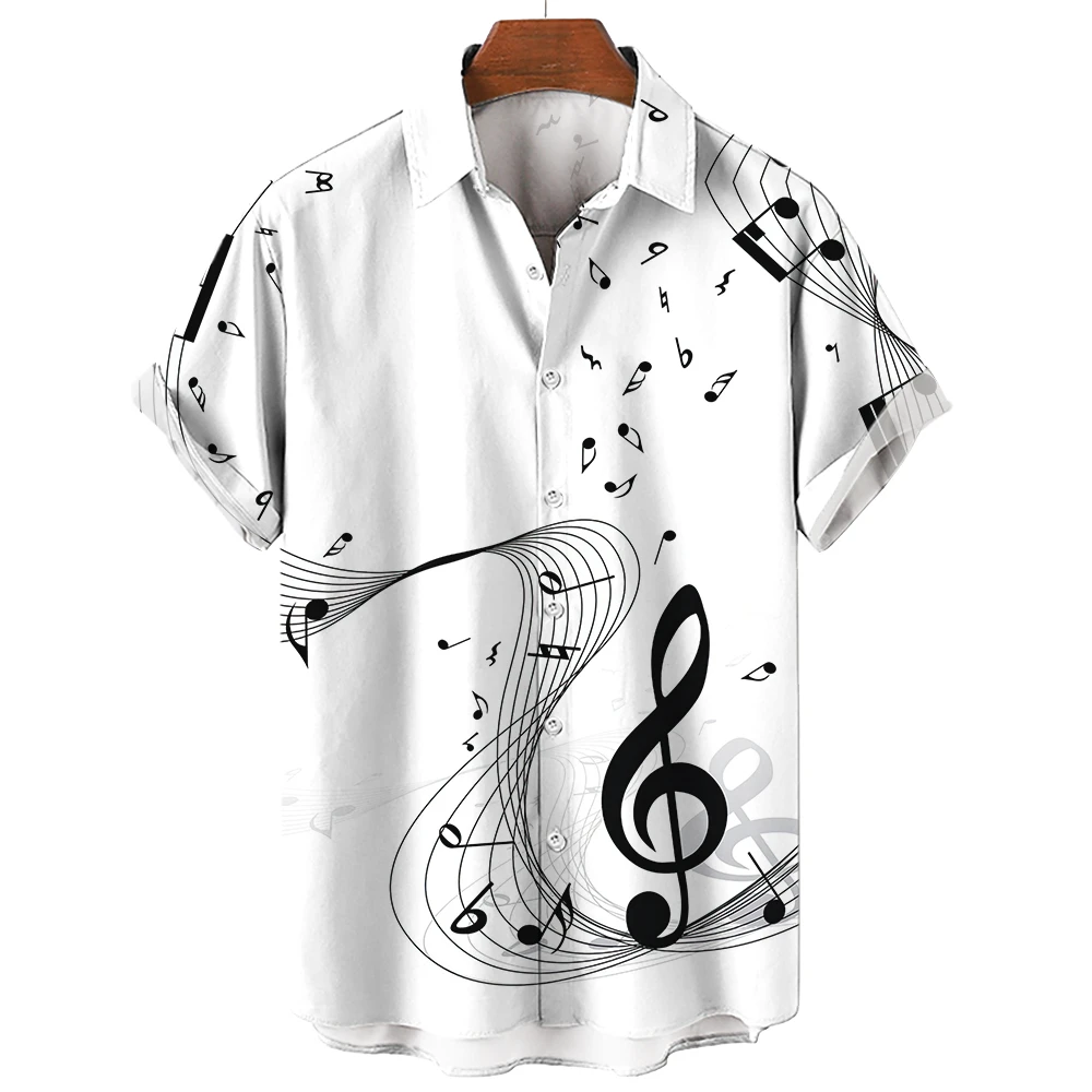 Musical Instrument Symbols - Nowa męska koszula 2026 letnia moda