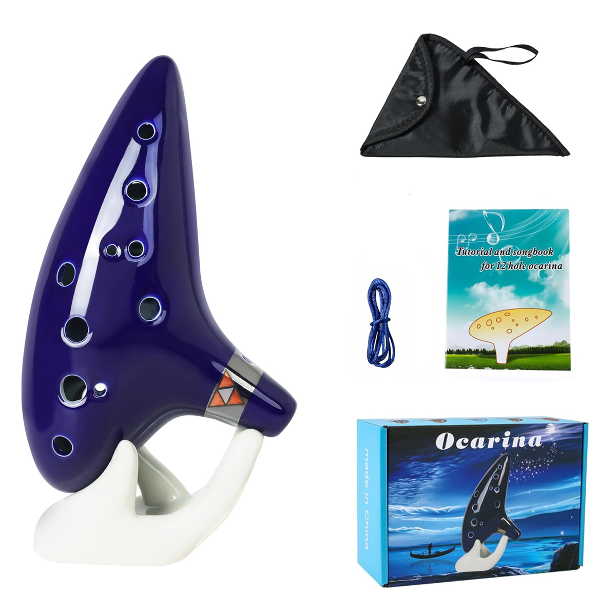 Song With Musical Instrument - Nowa 12-tonowa ceramiczna okaryna altowa C,