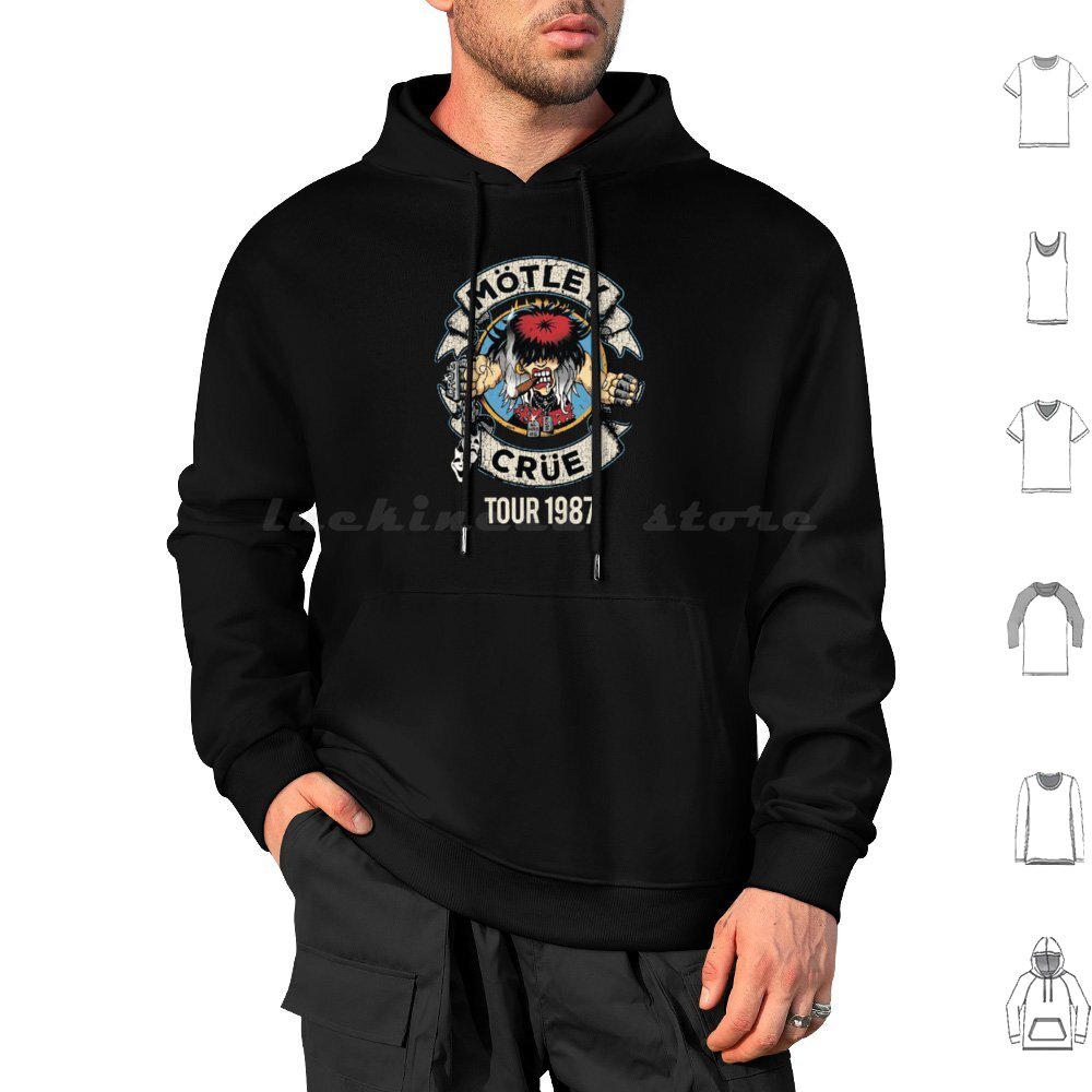 Musical Instrument Logo - Bluza The-Greats-Crue z kapturem, bawełniana, z