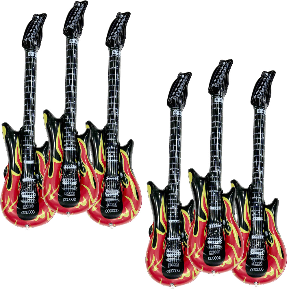 Musical Instruments Game - 6-częściowy zestaw dmuchanych gitar w kształcie