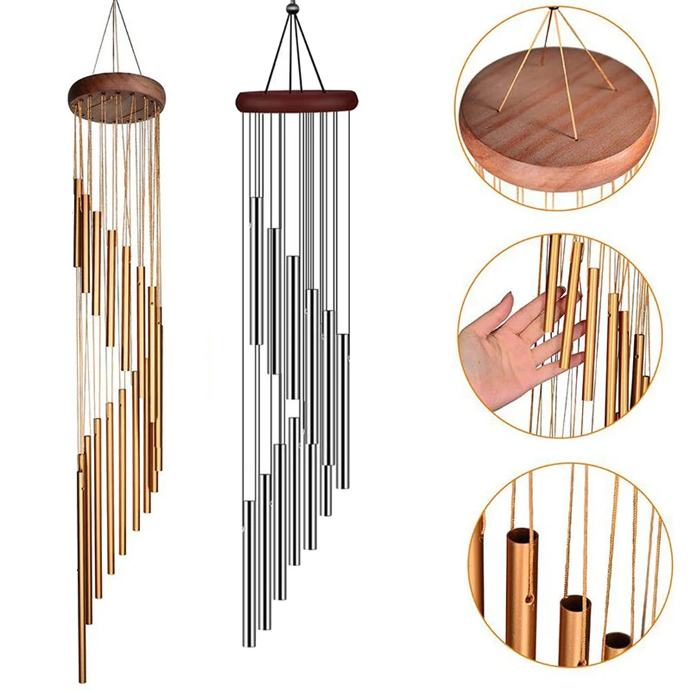 Wind Chime Tubular - 12-metalowe dzwonki wietrzne z rurką aluminiową