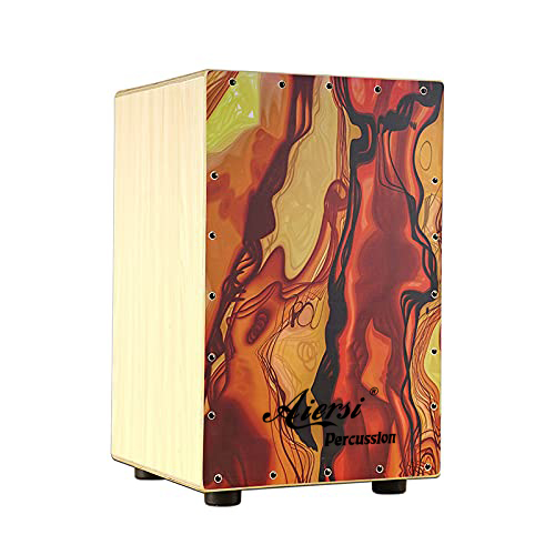 Musical Instrument Box - Kolorowy drewniany ręczny cajon, zestaw perkusyjny,