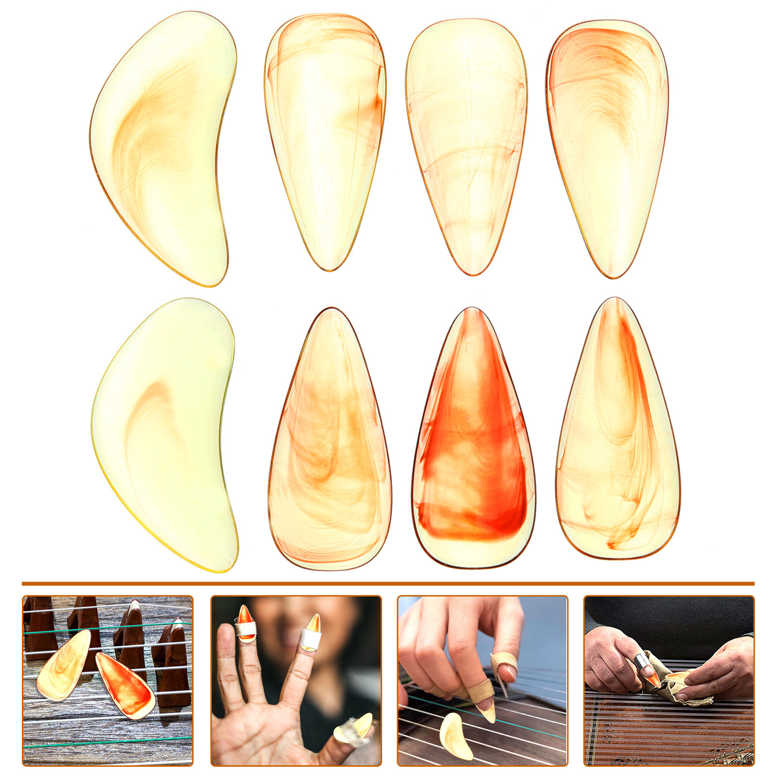 8 sztuk nakładek na palce do g – Musical Instrument Guzheng recenzja i cena