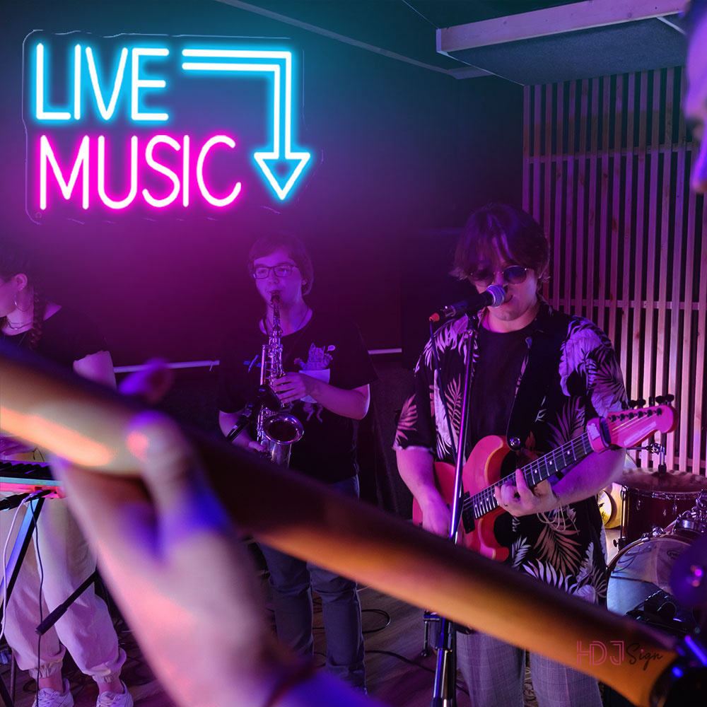 Muzyka na żywo Neon LED znaki  – Musical Instrument Sign recenzja i cena