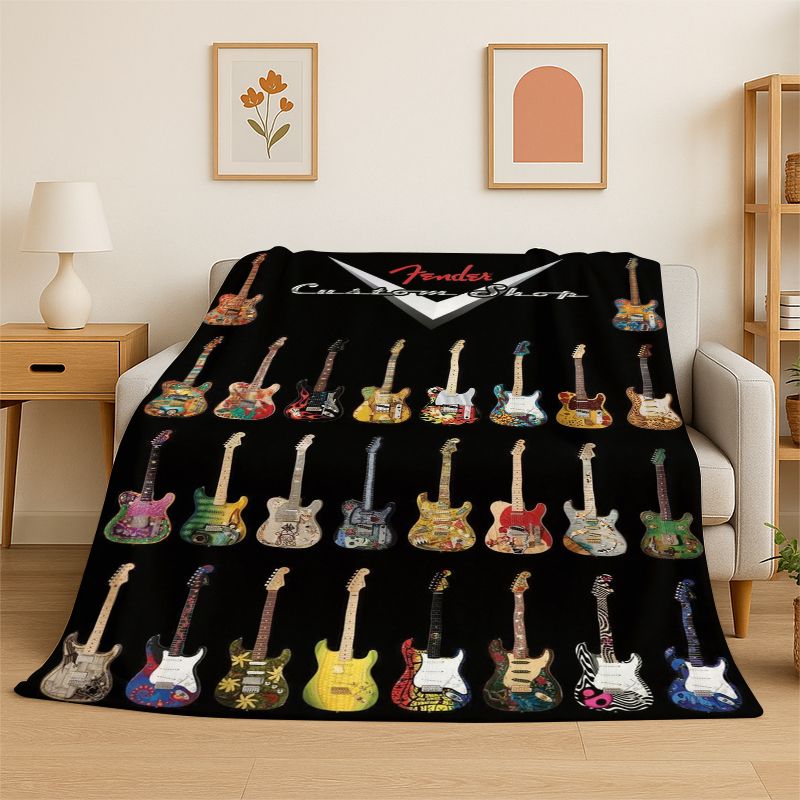 Koc z miękkiego flanelu z logo – Musical Instrument Logo recenzja i cena