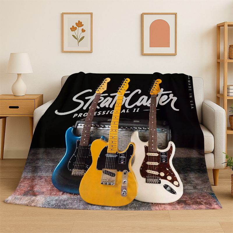 Koc z miękkiego flanelu z logo – Musical Instrument Logo recenzja i cena