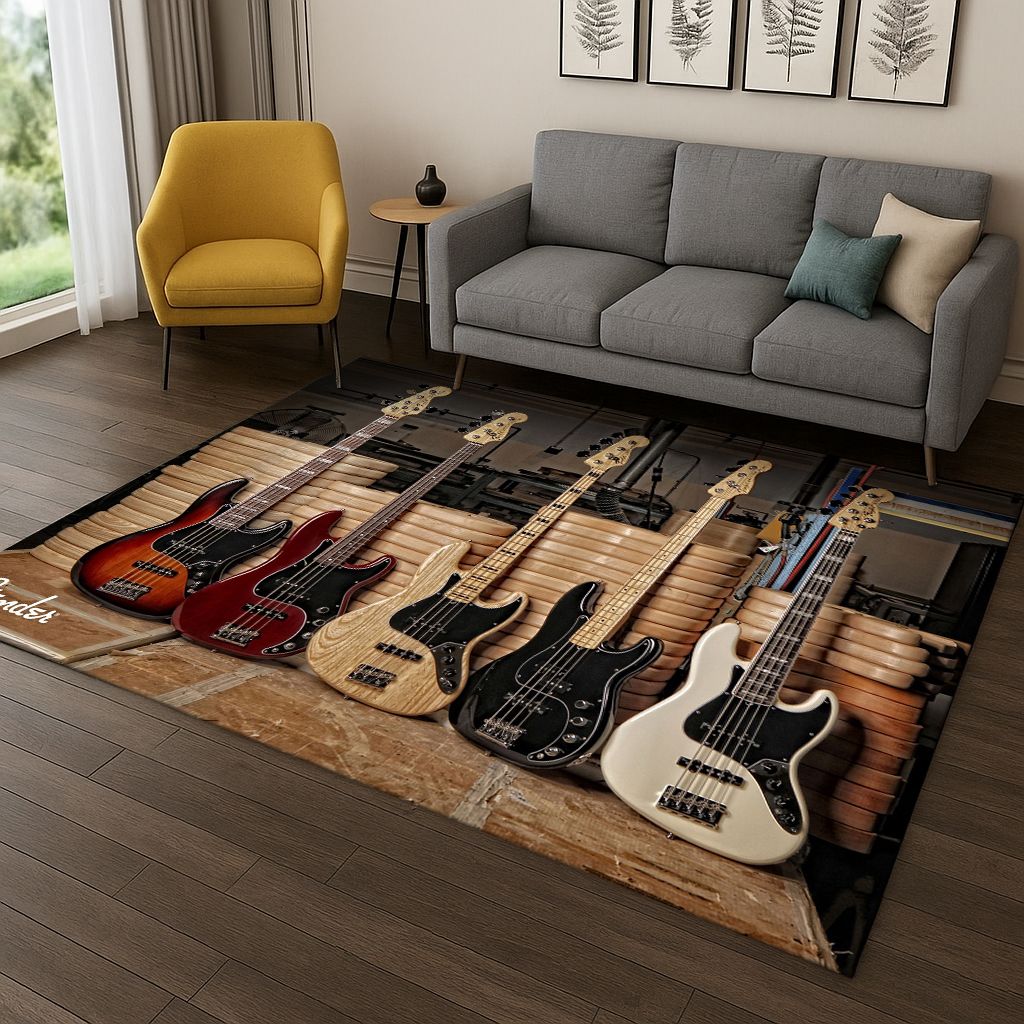 Dywanik 3D z logo gitary, basu – Musical Instrument Logo recenzja i cena