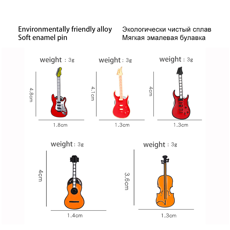 Szpilki Niestandardowe broszki – Musical Instrument Symbols recenzja i cena