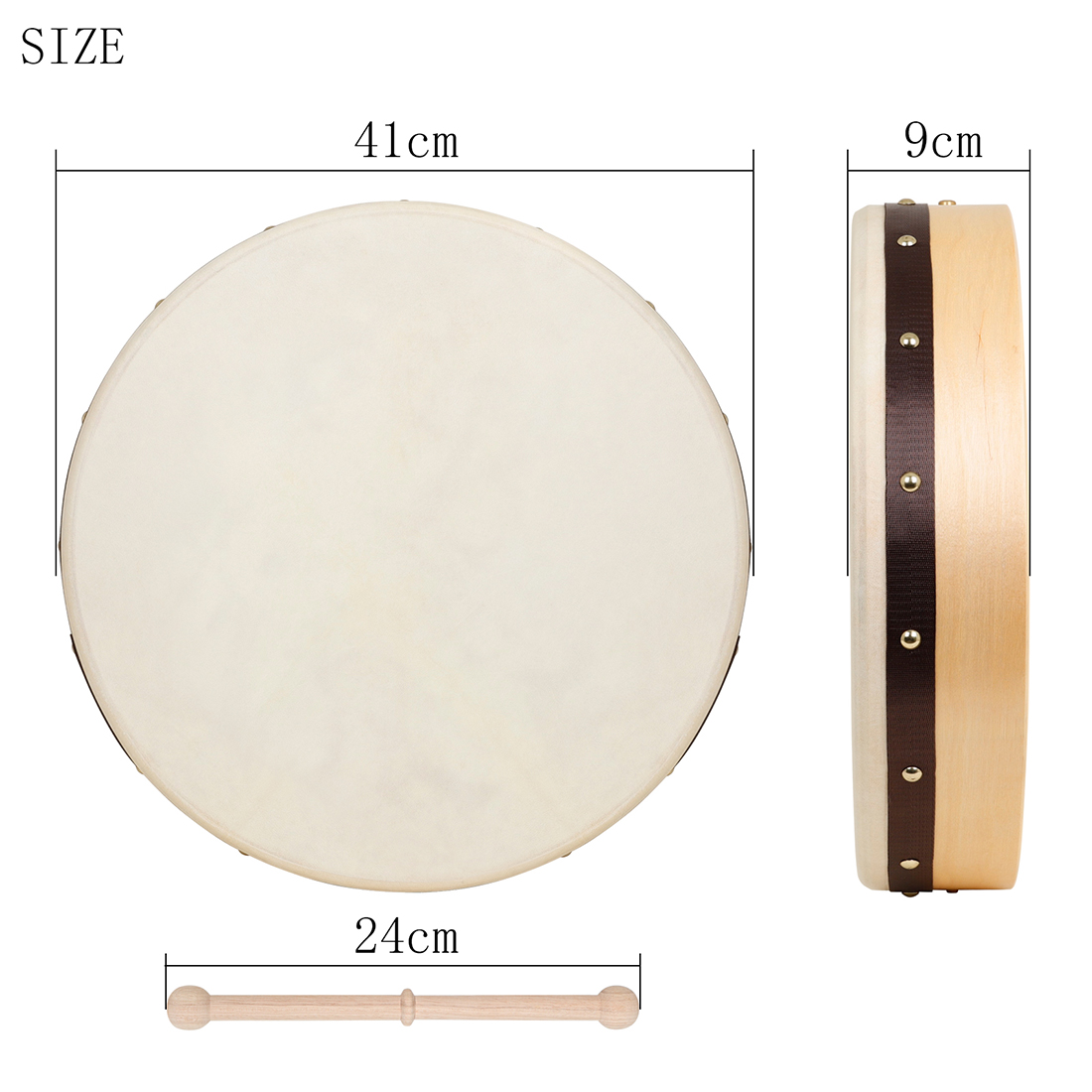Irski bęben Bodhran z skórzaną – Frame Drum Goat Skin recenzja i cena