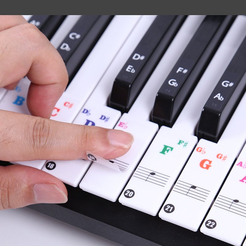 Przezroczyste naklejki na klaw – Musical Instrument Symbols recenzja i cena