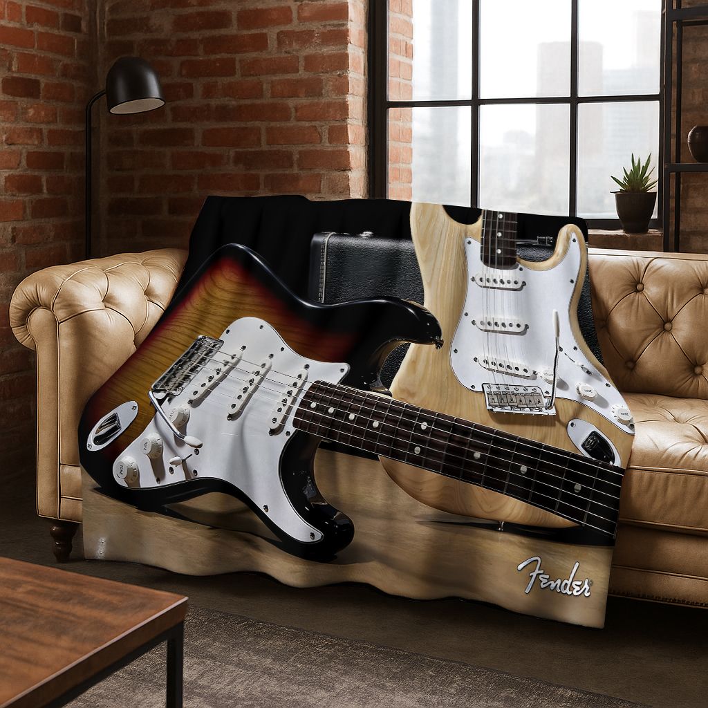 Koc Flanelowy z Logo Fender, M – Musical Instrument Logo recenzja i cena