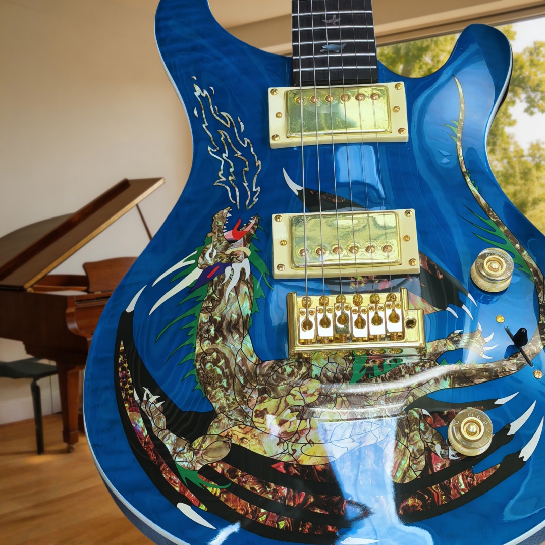 Gorąca gitara elektryczna PRS  – Musical Instrument Logo recenzja i cena