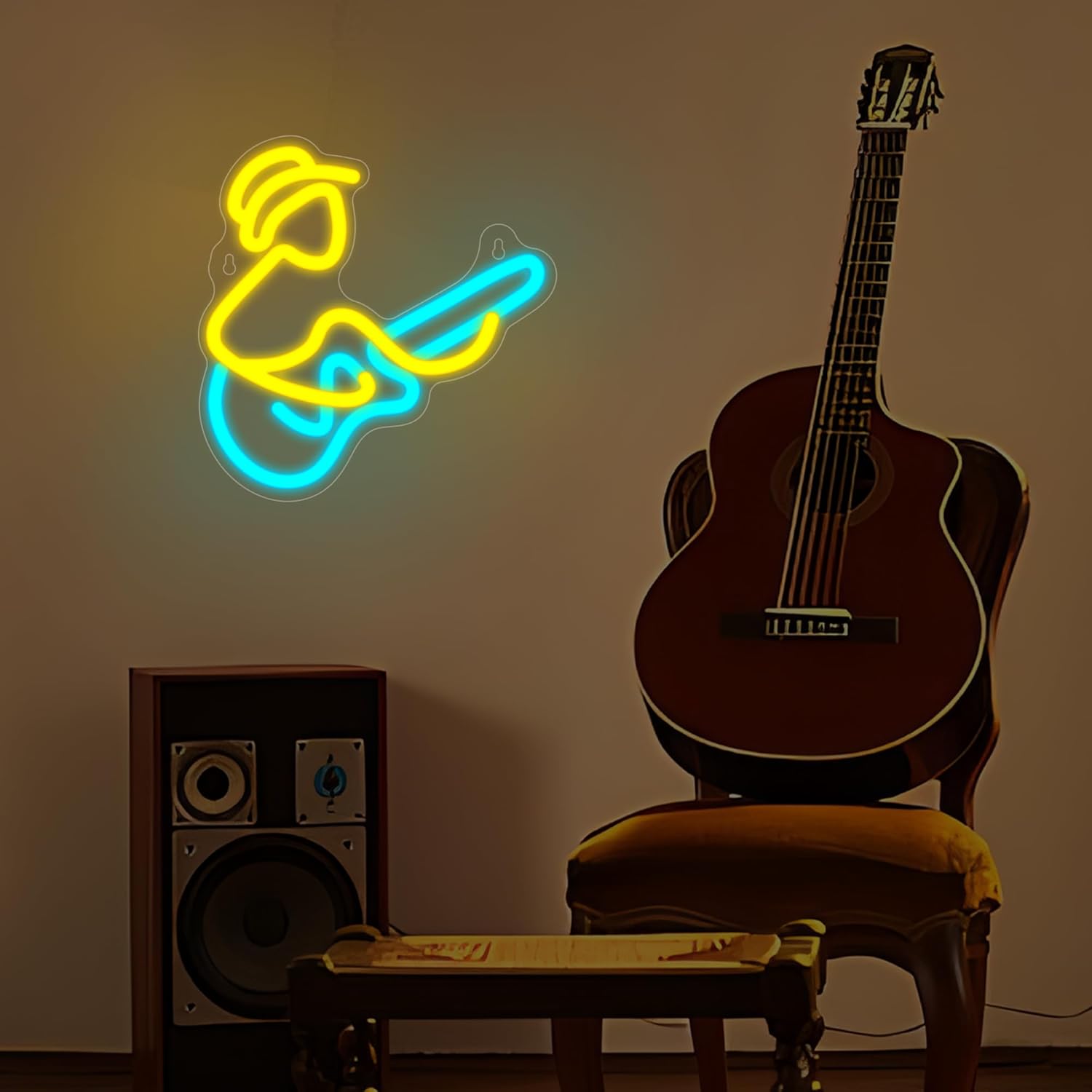 Neonowa tablica z motywem gita – Musical Instrument Sign recenzja i cena