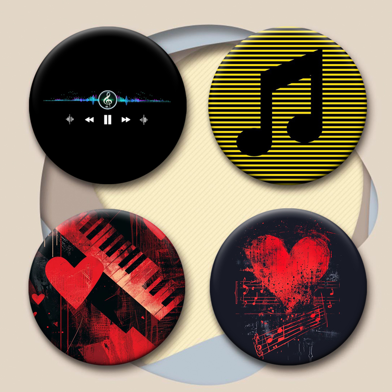 Odznaka muzyczna, kreatywna, z – Musical Instrument Symbols recenzja i cena