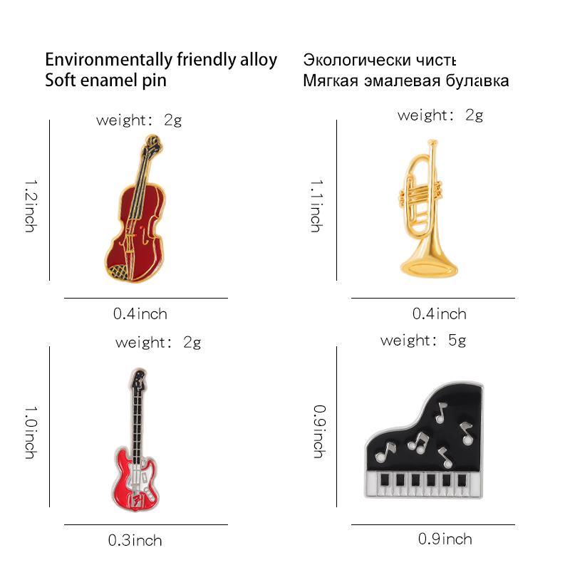 Koncert emaliowany przypinka g – Musical Instrument Symbols recenzja i cena