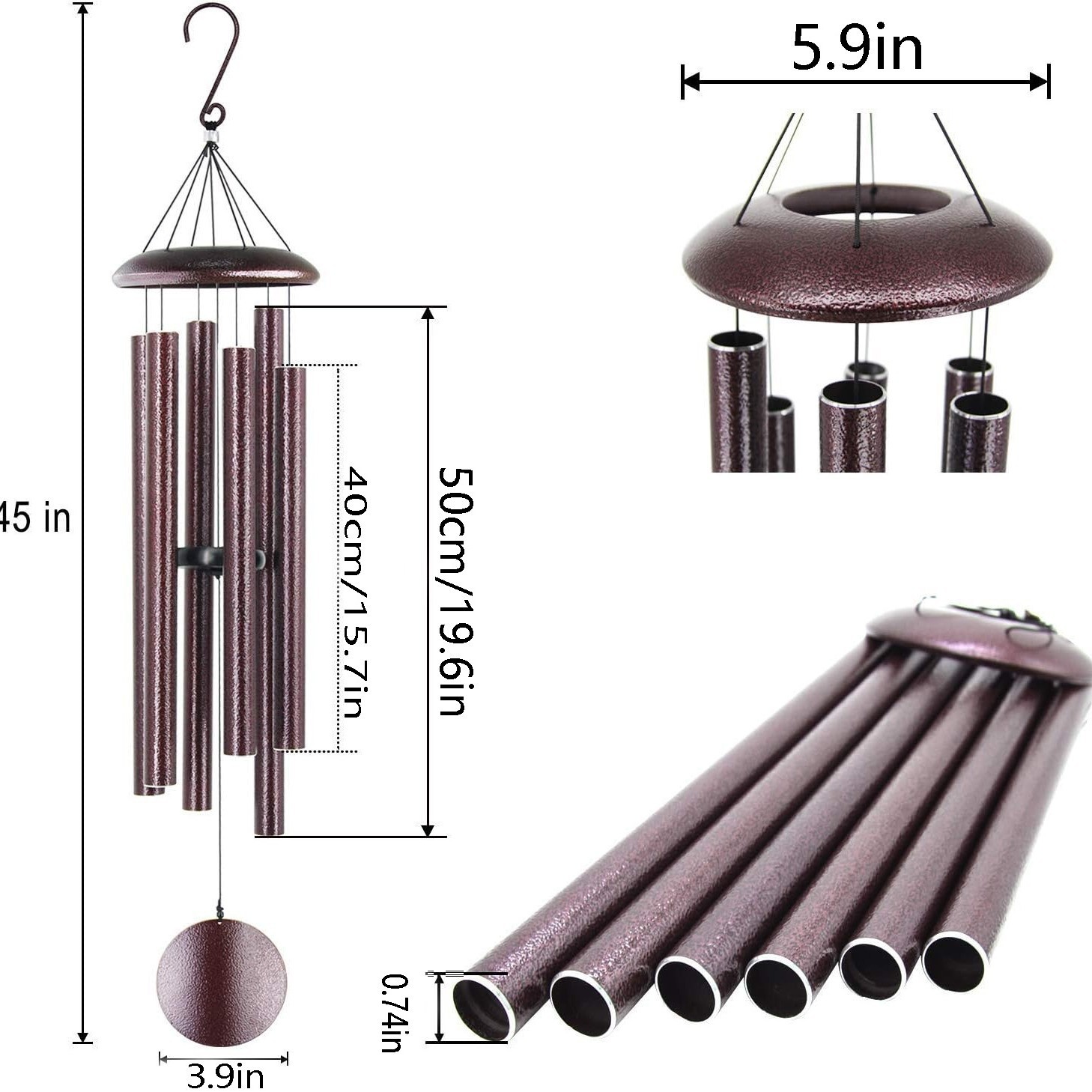 Dzwonek wietrzny ogrodowy 45 c – Wind Chime Tubular recenzja i cena
