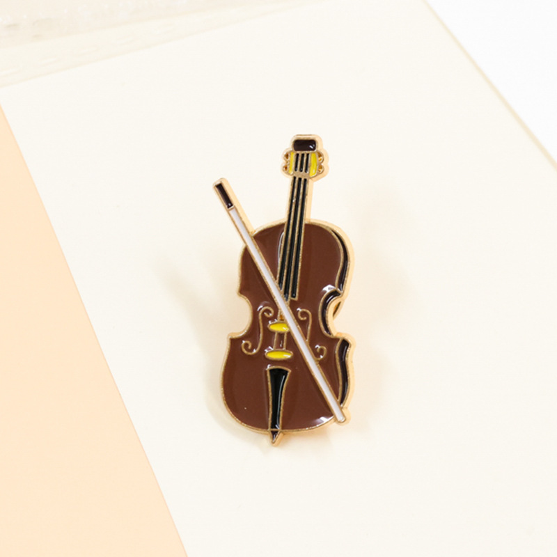 Kreskówka skrzypce emaliowana  – Musical Instrument Symbols recenzja i cena